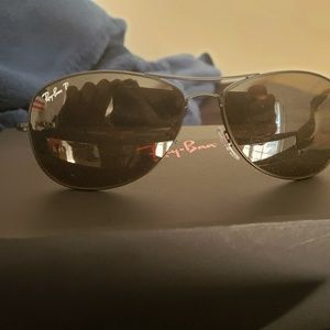 Ray ban cockpit polarized brown aviators